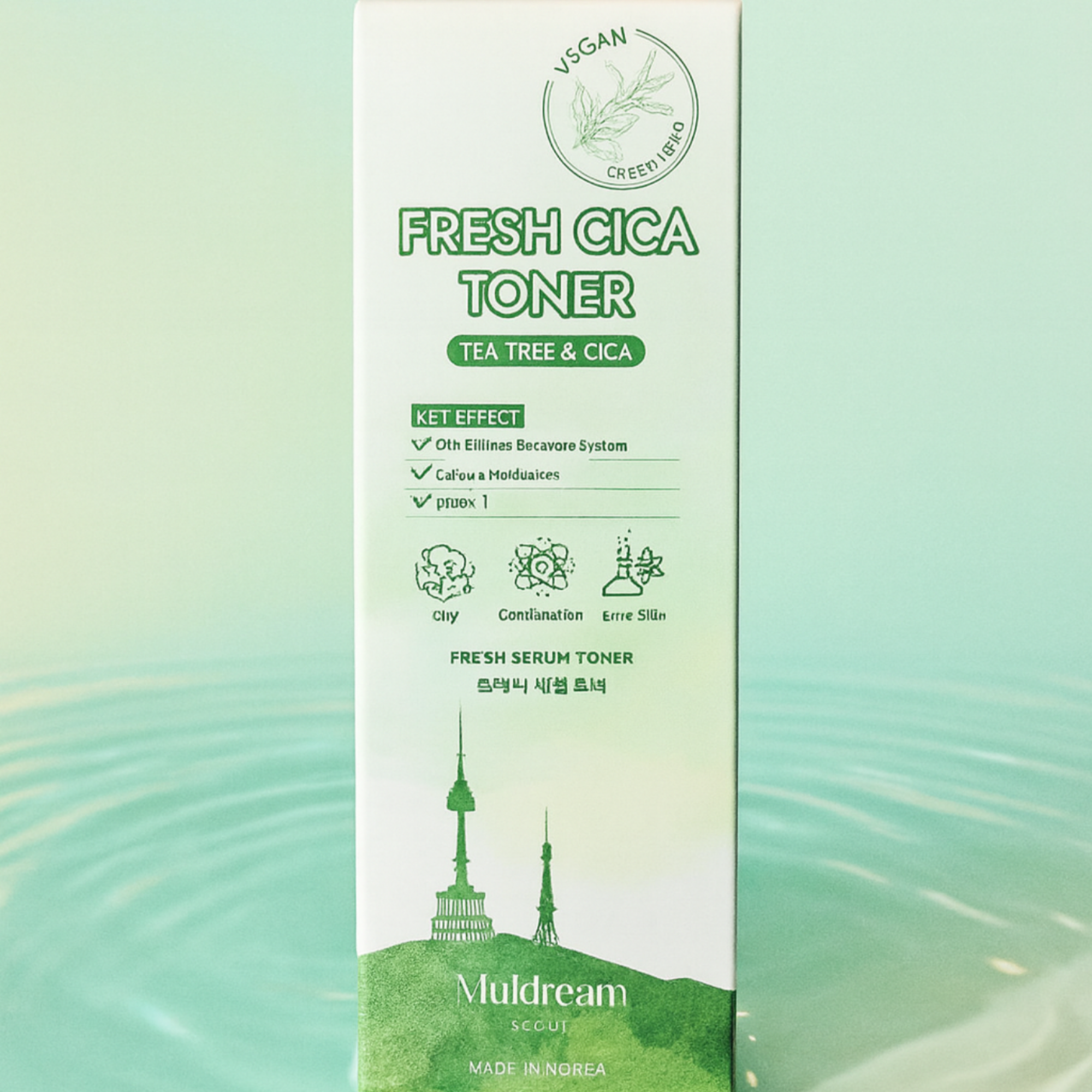 Muldream - Tónico Calmante y Matificante Fresh con Cica y Árbol de Té